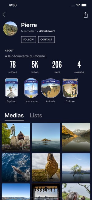 Tạo profile để chia sẻ những bức ảnh video đẹp của mình