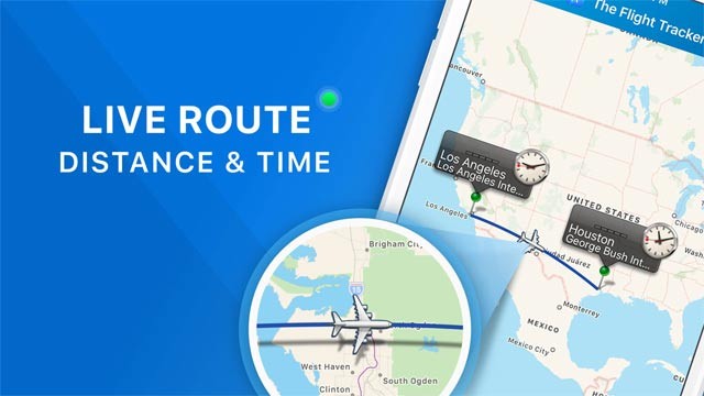 Theo dõi khoảng cách và thời gian đường bay trực tuyến