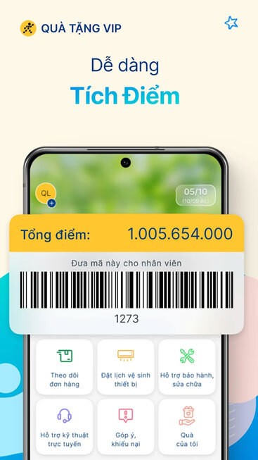 Tích điểm khi mua sắm