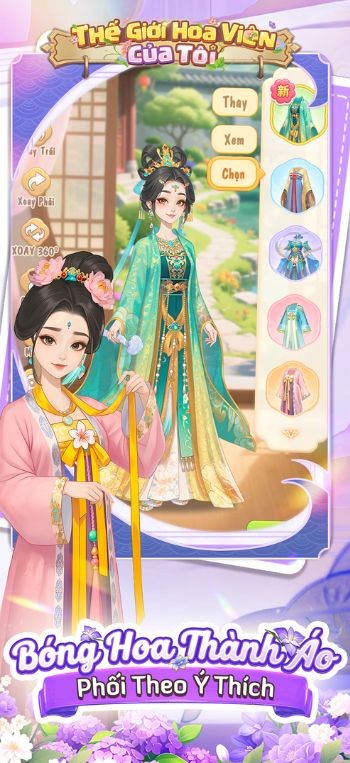 Bóng hoa thành áo, phối theo ý thích