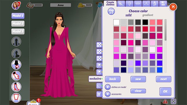 Hệ thống tùy chọn phong phú cho phép sáng tạo trang phục không giới hạn