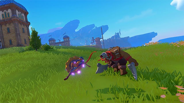 Tận dụng sức mạnh của chiếc khiên để đánh bại kẻ cướp, quái vật và tiếp tục hành trình dài