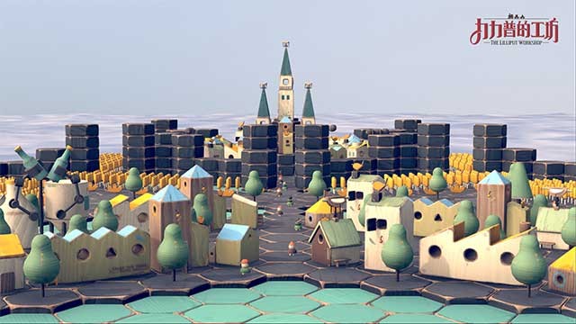 Lắp ráp hệ thống đường ray để dẫn đường cho đoàn tàu vận chuyển các khối đến đích