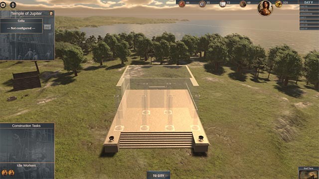 Tiến bộ trong The New Rome game để mở khóa các công trình và nâng cấp mới