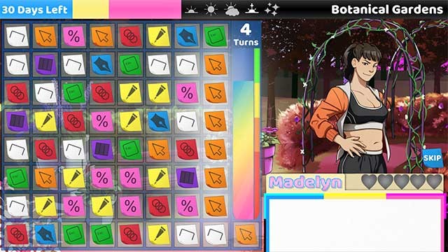 Giành được tình cảm của nhân vật thông qua các màn chơi giải đố match 3