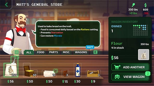 Quản lý tài nguyên, hàng hóa để đảm bảo sức khỏe, đời sống tinh thần cho các thành viên trong The Oregon Trail