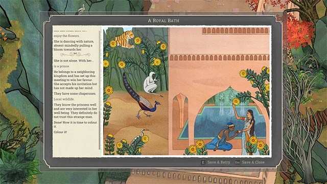 Cùng Vir trò chuyện với dân làng, khám phá thế giới mở và tái hiện trên những bức tranh