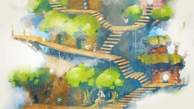 Đồ họa gợi nhớ đến truyện tranh hoặc tranh minh họa sách thiếu nhi