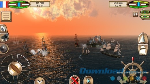 The Pirate: Caribbean Hunt cho iOS tái hiện chân thực những trận thủy chiến giành kho báu của hải tặc