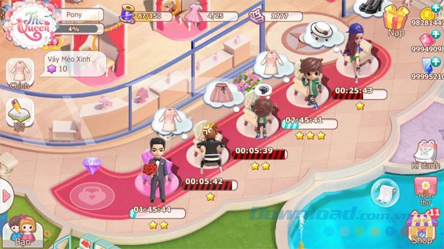 Giao diện game The Queen