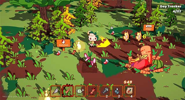 Vào ban ngày, bạn trồng các loài cây trong trang trại