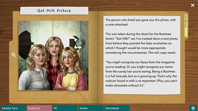 Phiên bản Steam có hình minh họa mới cho tất cả bằng chứng và hình vẽ