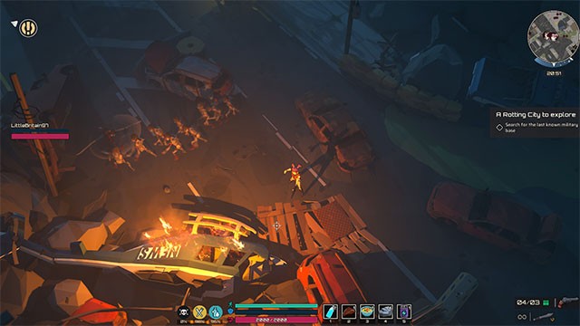 Lập nhóm 4 người và cùng nhau chiến đấu, thu thập, xây dựng trong thành phố zombie