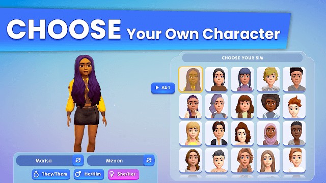 Chọn nhân vật đại diện cho mình