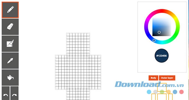 Skin Editor là công cụ để thiết kế skin Minecraft cá nhân hóa với những tool dễ sử dụng