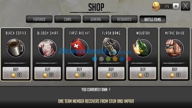 Mua thêm trang bị, tài nguyên trong cửa hàng