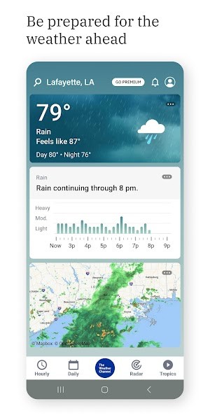 The Weather Channel mang đến cho bạn các dự báo thời tiết có độ chính xác cao