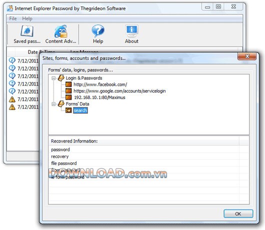 Thegrideon Internet Explorer Password Recovery