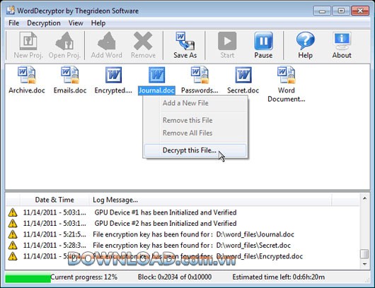Thegrideon WordDecryptor
