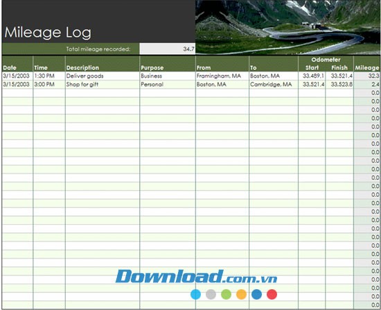 Theo dõi dặm đường đi