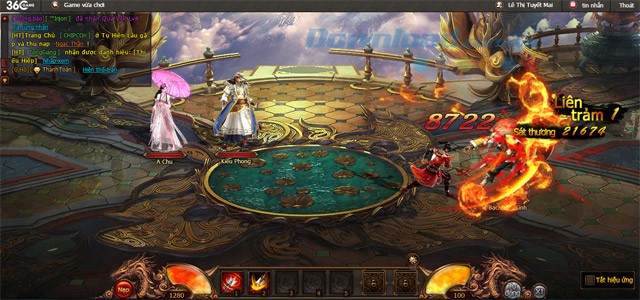 Giao diện chiến đấu trong game Thiên Long Bát Bộ