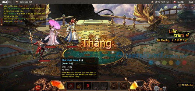 Giao diện chơi game Thiên Long Bát Bộ