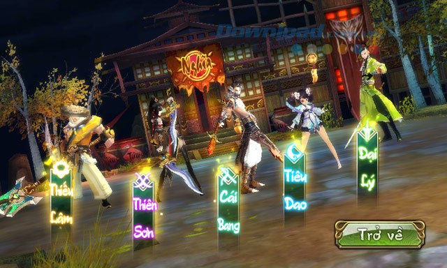 5 môn phái trong game Thiên Long Bát Bộ 3D