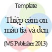 Thiệp Cảm Ơn Màu Tía và Đen - Mẫu Thiết Kế Đẹp