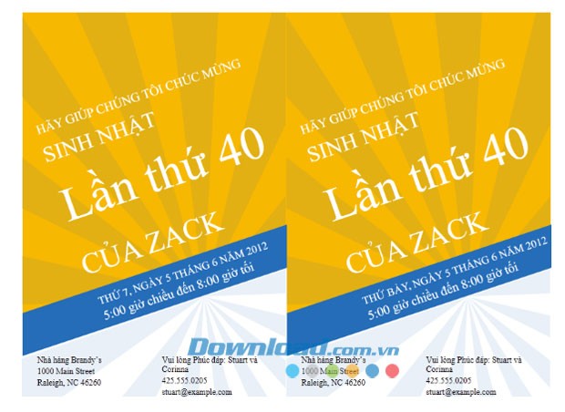 Thiệp mời sinh nhật