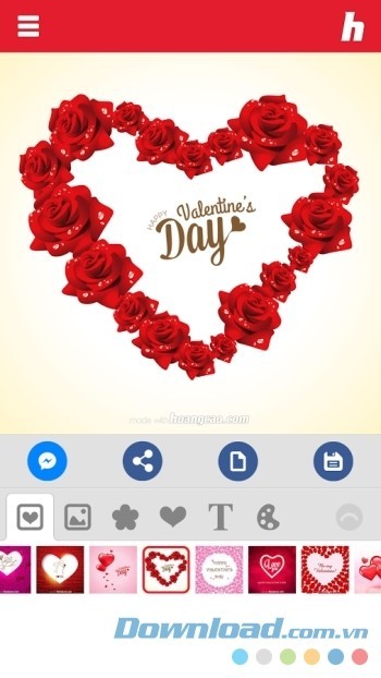 Rất nhiều mẫu thiệp được thiết kế sẵn