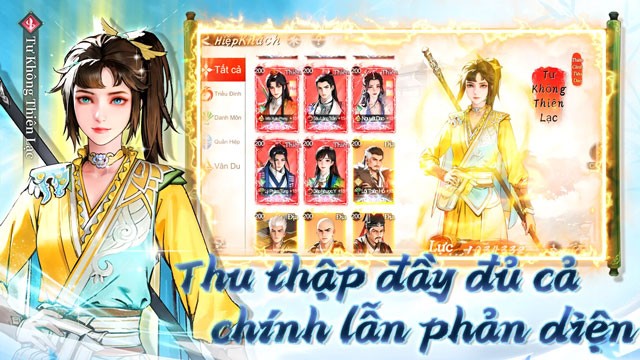 Thu thập đầy đủ cả chính lẫn phản diện
