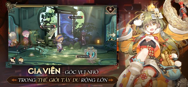 Tính năng Gia viên góc vui nhỏ, trong thế giới Tây Du