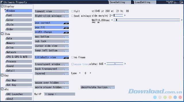 Giao diện chính của thilmera7