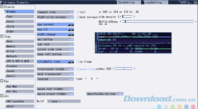Theo dõi thông số máy tính trong thilmera7