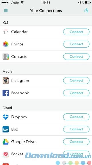 Kết nối nhiều dịch vụ