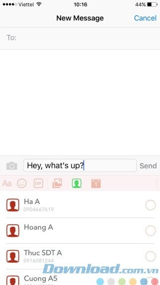 Truy cập danh bạ