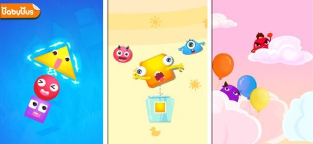 Thinking Training có nhiều trò chơi thú vị để bé học về hình dạng, màu sắc