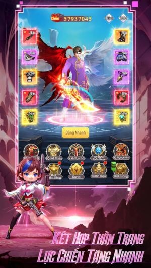 Kết hợp thần trang lực chiến tăng nhanh