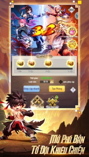 Mở khóa tổ đội khiêu chiến