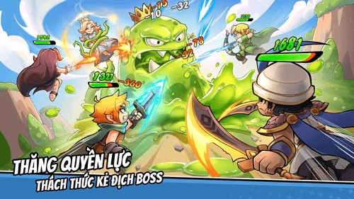 Thăng cấp quyền lực - Thách thức kẻ địch Boss