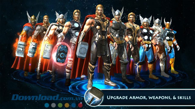 Nâng cấp anh hùng trong game Thor: The Dark World for Android