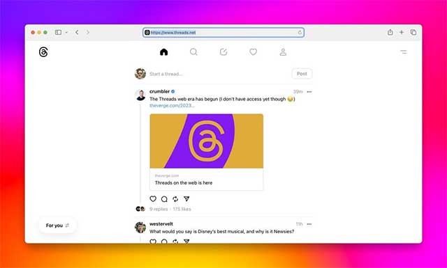 Threads có giao diện gần gũi hơn với người dùng Instagram