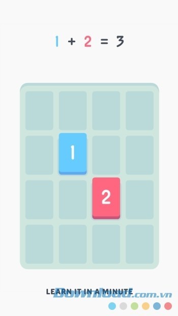 Cộng dồn các số với nhau để dọn chỗ cho số mới xuất hiện