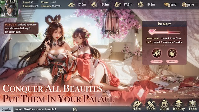 Cuộc phiêu lưu Tam Quốc đầy quyến rũ bằng cách xây dựng mối quan hệ với các mỹ nhân