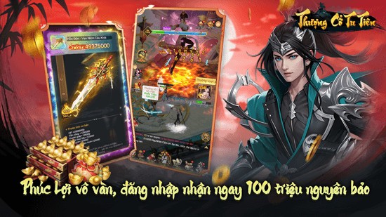 Phúc lợi vô vàn, đăng nhập nhận ngay 100 triệu nguyên bảo