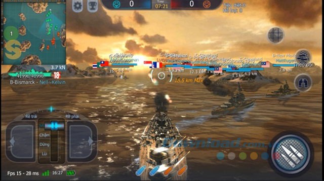 Giao diện game Thủy Chiến