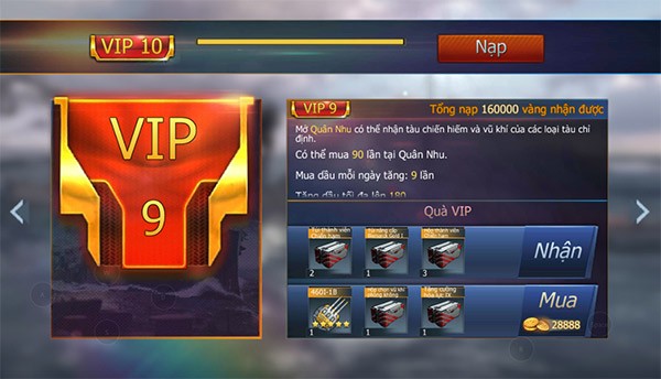 Mở giới hạn cấp độ VIP