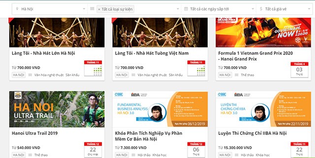 Đặt vé xem ca nhạc, bóng đá trực tuyến