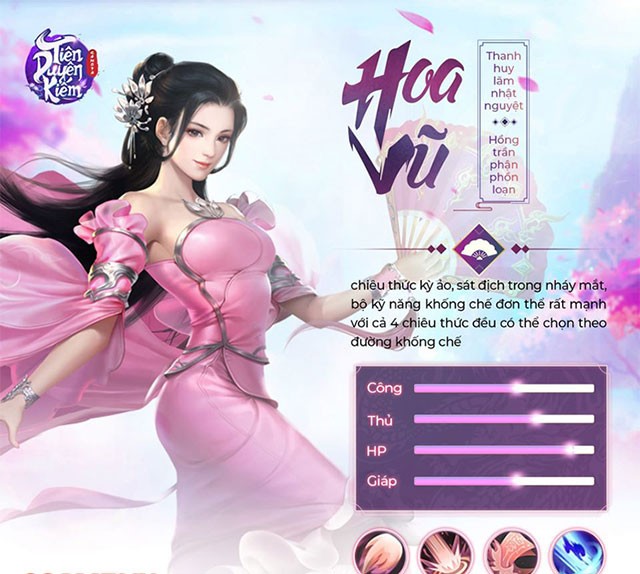 Lớp nhân vật Hoa vũ trên Tiên Duyên Kiếm