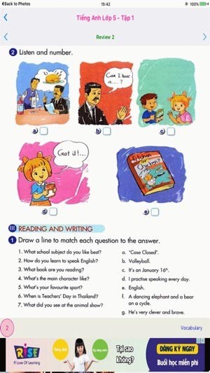 Tiếng Anh lớp 5 tập 1